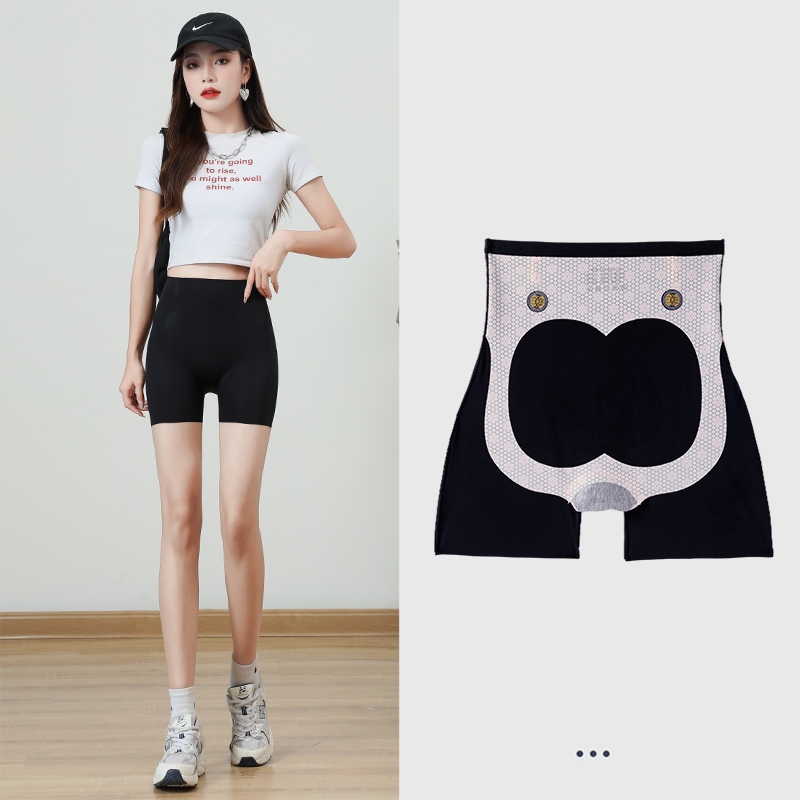 PULX优品娇茜三分收腹提臀裤鲨鱼短裤I女外穿夏季薄款打底悬浮裤