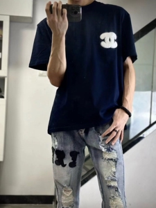 网红同款水洗复古做旧破洞牛仔裤字母高街休闲百搭修身学生小脚裤