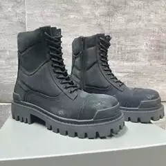 Boots Men's Boots High-Top Winter Round-Toe Mid-Calf Thick-Soled Big-Toe Derby Shoes Canvas Distressed Retro Boots