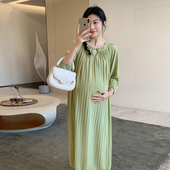 春季 孕妇连衣裙春秋装 孕妇装 轻奢高级感大码 裙子韩 小个子2026新款