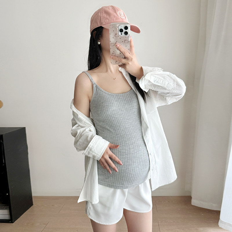 孕妇吊带背心内搭带胸垫可哺乳女春夏孕妇装2026新款夏款打底上衣
