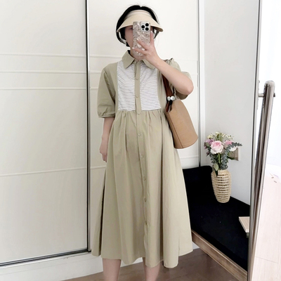 简育轻奢高级感孕妇连衣裙