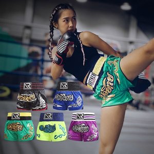 自由搏击泰拳短裤拳馆运动儿童拳击短裤散打裤泰式短裤裤衩成人女