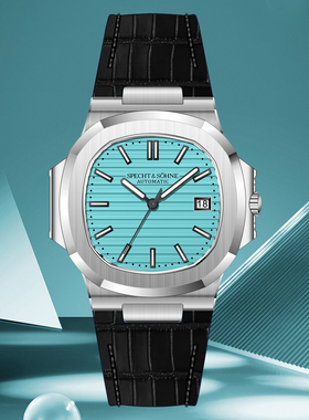 绿色鹦鹉螺手表男机械表经典钢王大品牌商务高档奢华夜光真皮腕表