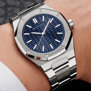 specht&sohne男士手表八角形不锈钢超薄夜光防水橡树石英机芯腕表