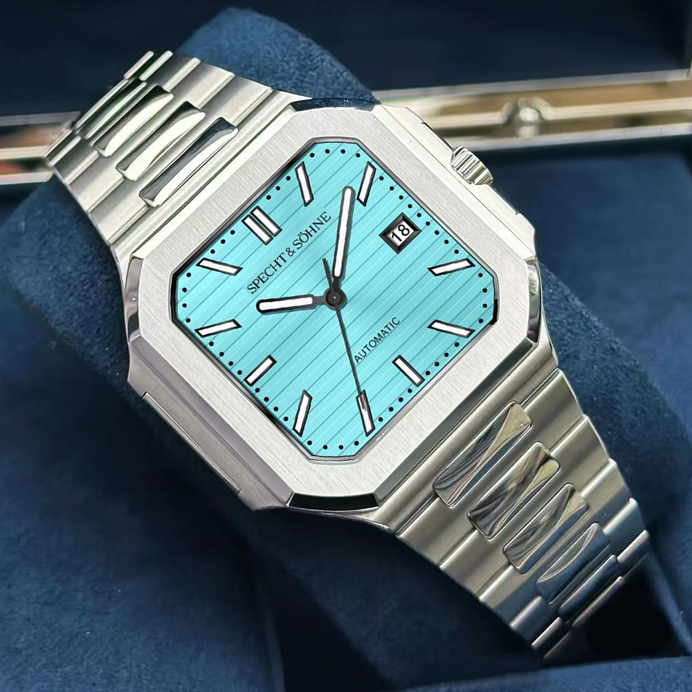 2025方形鹦鹉螺手表男全自动进口机芯机械表高档夜光防水精钢男表