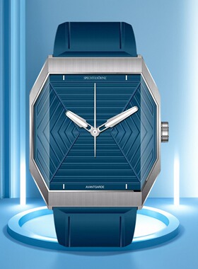 2025手表男士3D立体精钢防水VH31扫秒机芯石英表金字塔系列腕表