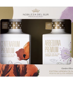 西班牙NOBLEZA DEL SUR早摘礼盒2瓶装特级初榨橄榄油高级周年版