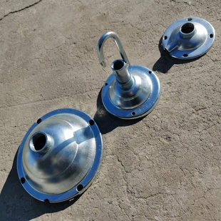 镀锌吸顶法兰盘四六分LED汞灯钠灯金卤灯吊装杆螺纹丝扣棚顶挂件