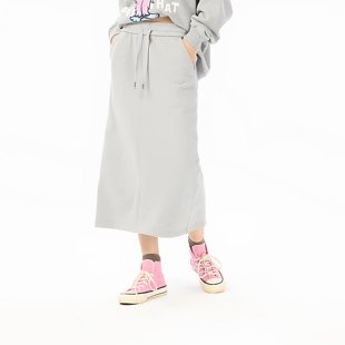 AIMEEWQ 25早秋日常通勤显高显瘦半身抽绳长裙AMS0531 小怪兽新款