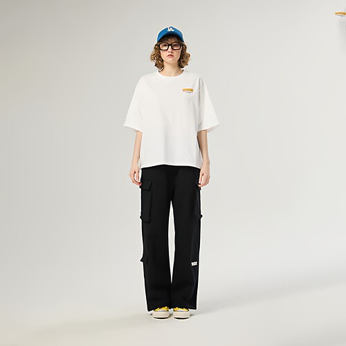 AIMEEWQ春夏小怪兽卡通字母短袖