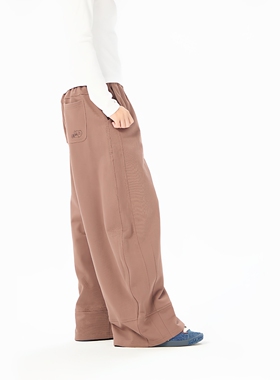 AIMEEWQ  新款小怪兽400克麦穗抓毛毛圈纯棉针织镰刀长裤 AMS0927