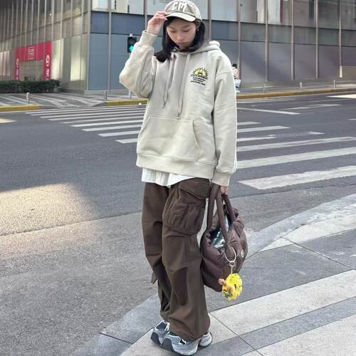 aimeewq加绒宽松纯棉休闲卫衣