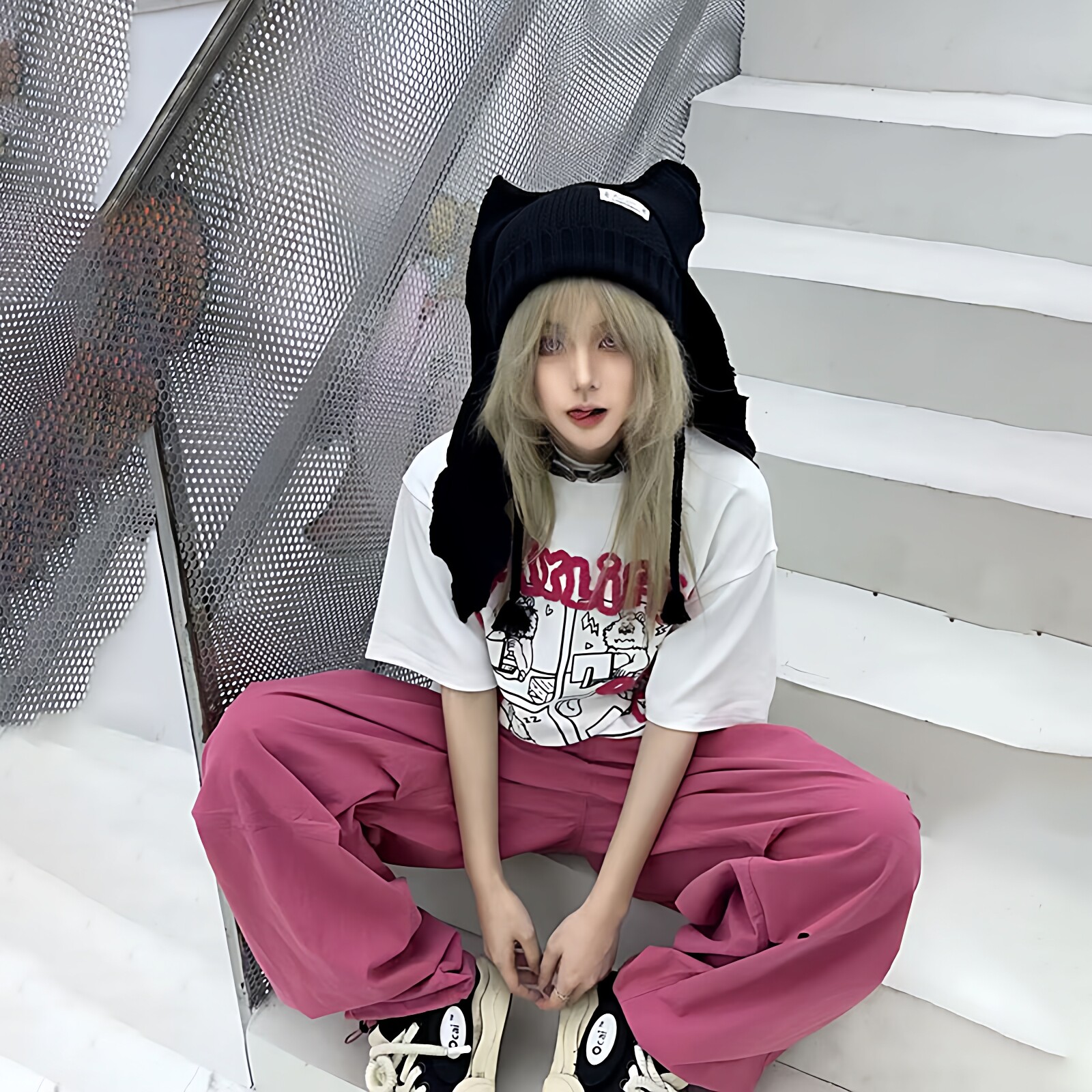 小怪兽AIMEEWQ超软宽松刺绣线下专柜爆款短袖  AM0018-1