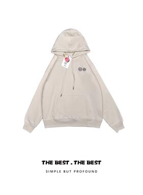 AIMEEWQ  秋冬新款小怪兽线下实体店同款IKARI印花刺绣帽衫AM0021