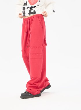 AIMEEWQ  秋季新款小怪兽450克毛圈线下爆款MOORE口袋长裤AMS0817