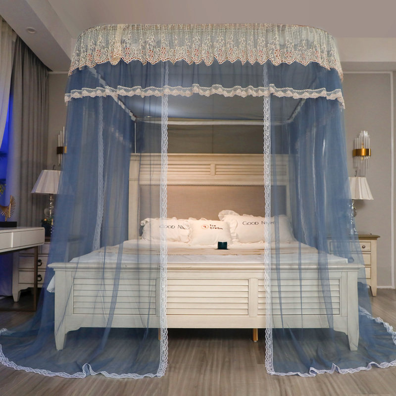 新款轨道式蚊帐三开门落地家用