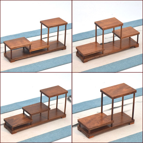 花梨实木博古架置物架茶杯架茶壶架微缩盆景架展示架多宝架