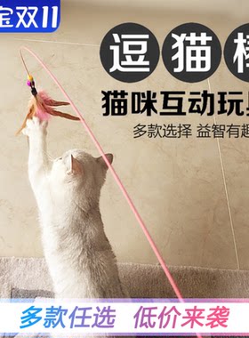互动加长钢丝仙女耐用结实逗猫棒