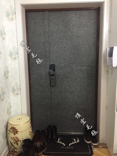 自粘毛毡带背胶单元楼防盗门改装静音装饰吸音毛毡门防火门软包