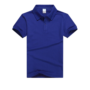 T恤女短袖带领半袖工作服POLO衫订做上衣纯色翻领体恤衫印绣LOGO