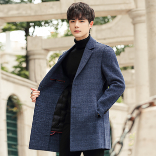 2026新款羊毛呢子大衣男士双面绒外套中长款秋冬季加厚妮子风衣潮
