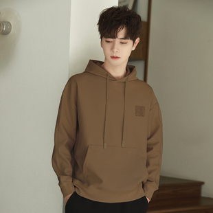 连帽卫衣男士2023新款春秋季休闲宽松潮牌高级感重磅长袖上衣套头