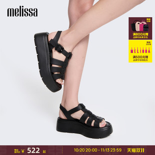 [拍大一码]Melissa/梅丽莎26新款女生夏季罗马露趾厚底凉鞋37065