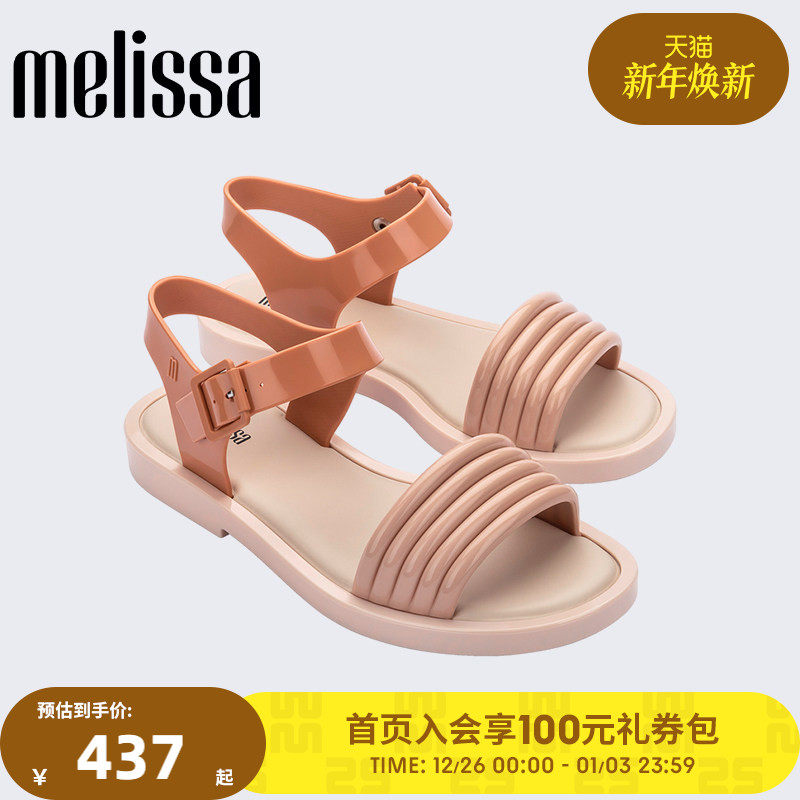 Melissa梅丽莎女款秋季款休闲外穿平底凉鞋35680