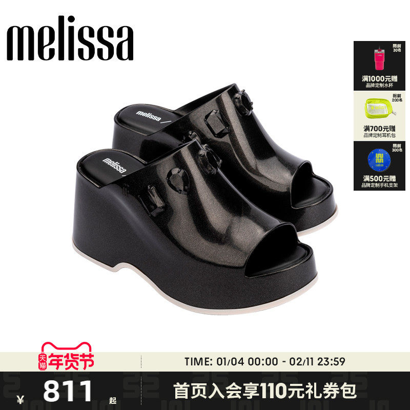 Melissa梅丽莎 X Undercover联名款女坡跟鞋朋克