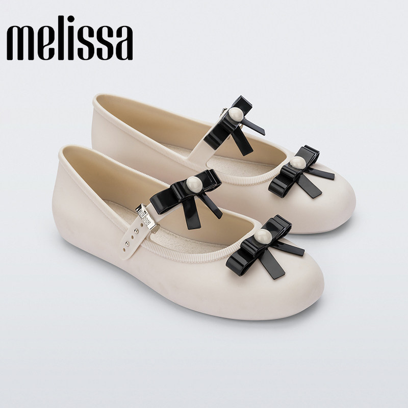 Melissa梅丽莎女士时尚蝴蝶结珍珠芭蕾浅口单鞋35971