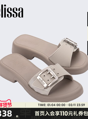 Melissa梅丽莎2025新款Belle女士一字带拖鞋成人休闲凉拖36732