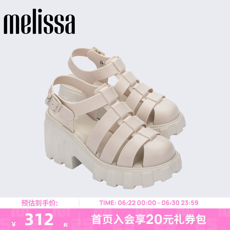 【宋慧乔同款】Melissa梅丽莎女夏季外穿果冻罗马鞋高跟凉鞋33835