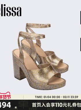 Melissa梅丽莎女士2025新款夏季外穿果冻高跟时装凉鞋33965