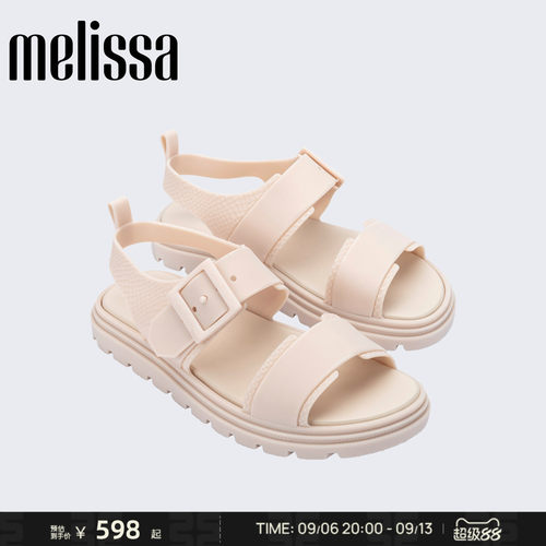 Melissa梅丽莎女士休闲日常外穿平地凉鞋户外沙滩度假凉鞋35885