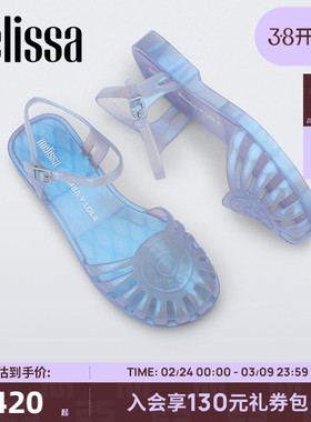 Melissa梅丽莎BIMBA Y LOLA 联名款简约细闪罗马猪笼凉鞋35920