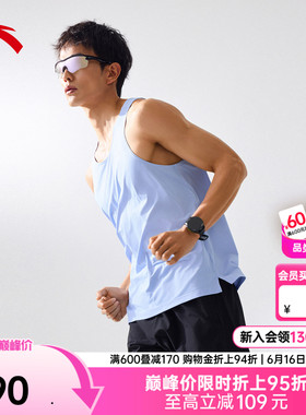 安踏速干跑步套装丨C5跑步背心运动短裤两件套男士夏季田径训练服