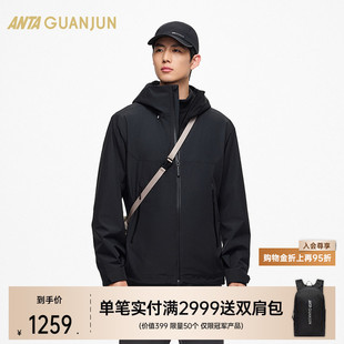 安踏冠军户外防泼水加绒徒步冲锋衣152510607 冰锋抓绒三合一
