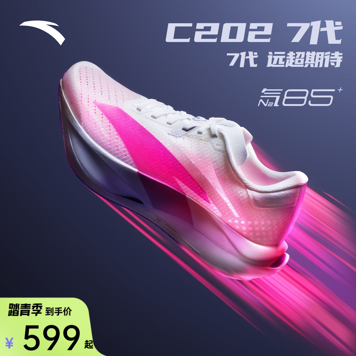 安踏C202 7代 涅槃丨专业竞速碳板跑鞋男女轻量运动鞋112545575