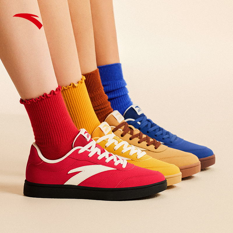 安踏芭蕾风花边袜子女吸湿排汗运动舒适亲肤纯棉木耳边中筒堆堆袜