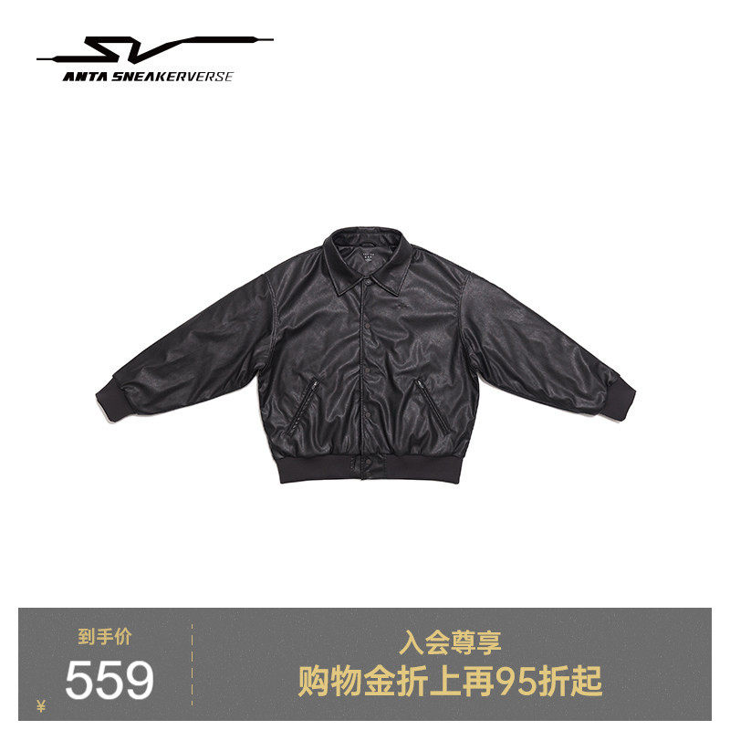 安踏SV丨机车风加厚夹克男士cleanfit潮流百搭皮衣外套15