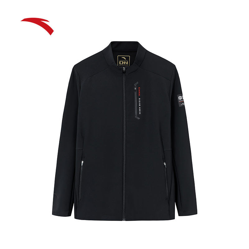 ANTA 니트 스포츠 재킷 남성 겨울 신작 긴팔 스탠드 칼라 러닝 니트 탑 재킷 152417743S