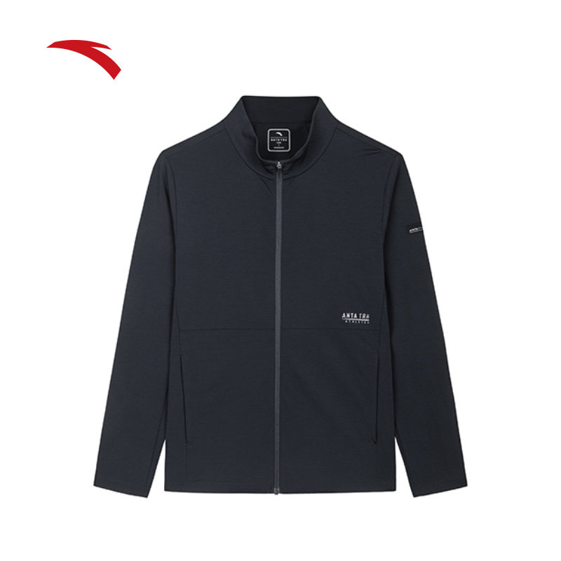 ANTA 니트 스포츠 자켓 남성용 신작 겨울 스탠드 칼라 자켓 피트니스 러닝 스포츠웨어 남성용 탑 윈드 브레이커