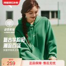 印花休闲长袖 新款 上衣162548713 连帽卫衣女冬季 安踏易打理卫衣