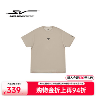 安踏SV丨凯里·欧文系列潮流美式印花短袖t恤男女宽松透气针织衫