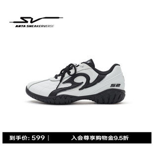 潮流赛车鞋 安踏SV Thorn 荆棘 122618811V 女休闲黑白百搭运动鞋