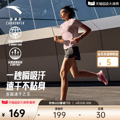 安踏C10速干之王透气跑步T
