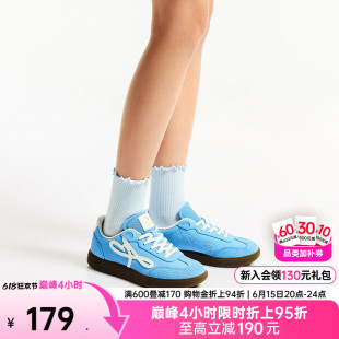 安踏雀跃曼舞丨芭蕾风经典薄底德训女T头鞋百搭休闲平底舞蹈鞋