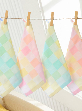 幼儿园纱布口水巾婴儿毛巾宝宝新生儿童洗脸巾面巾纯棉手帕小方巾