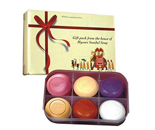 mysore sandal soap gift pack  150g - pack of 6迈索尔凉鞋皂礼